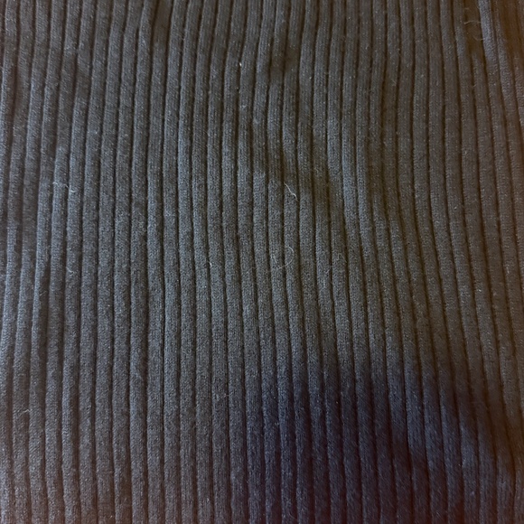 Black basic minimalist organic cotton blend ribbed long sleeve sweater NWT - Picture 4 of 8